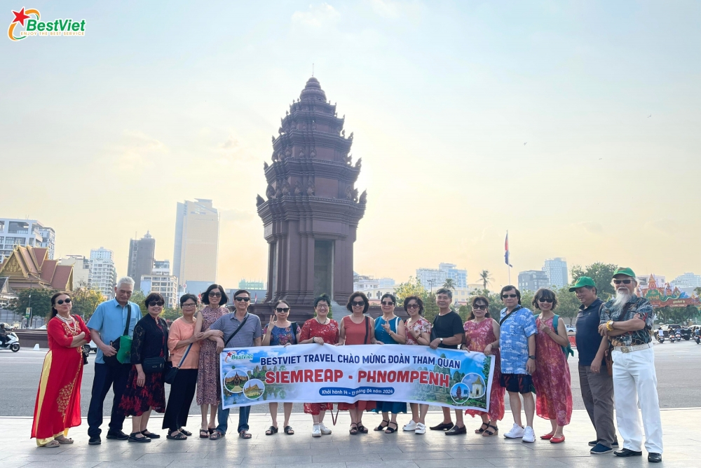Du Lịch Hà Nội - Campuchia: Siem Reap – Ăngkor - Phnompenh – Du thuyền sông bốn mặt – Hoàng Cung 4 Ngày 3 Đêm Bay Angkor Cambodia Air, Vietjet